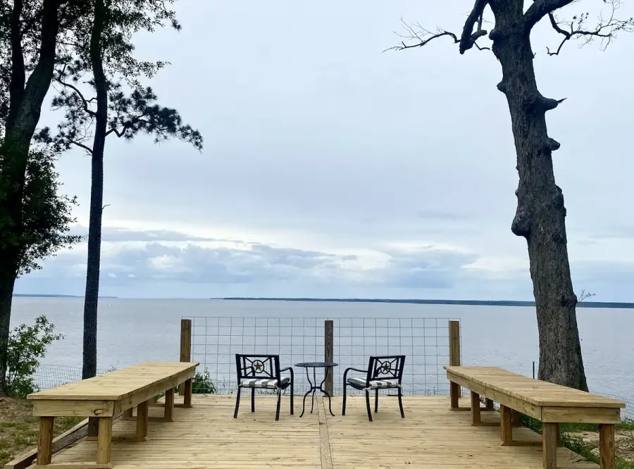 Relax and enjoy the panoramic view!  You can see Louisiana! 