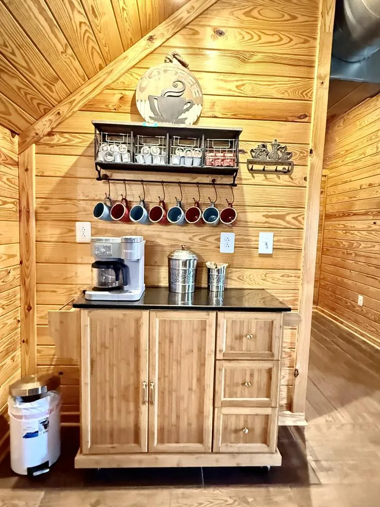 Coffee Station!  Brew a full pot or a single K-cup serving.